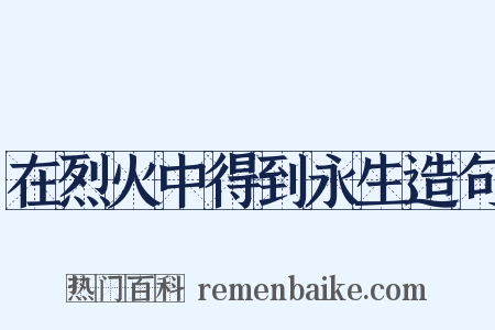 在烈火中得到永生造句是什么意思的图片